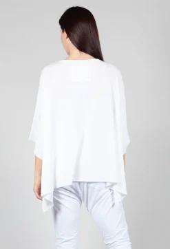 Cape Style Jumper in White