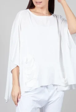 Cape Style Jumper in White