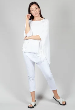 Cape Style Jumper in White