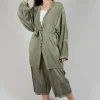 Cardigan in Viscosa Tinto Freddo Olive