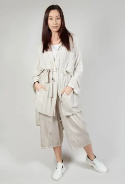 Cardigan in Viscosa Tinto Freddo Ivory