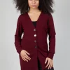 Cardigan Knitted in Vinaccia RedGrap