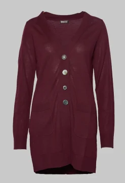 Cardigan Knitted in Vinaccia RedGrap