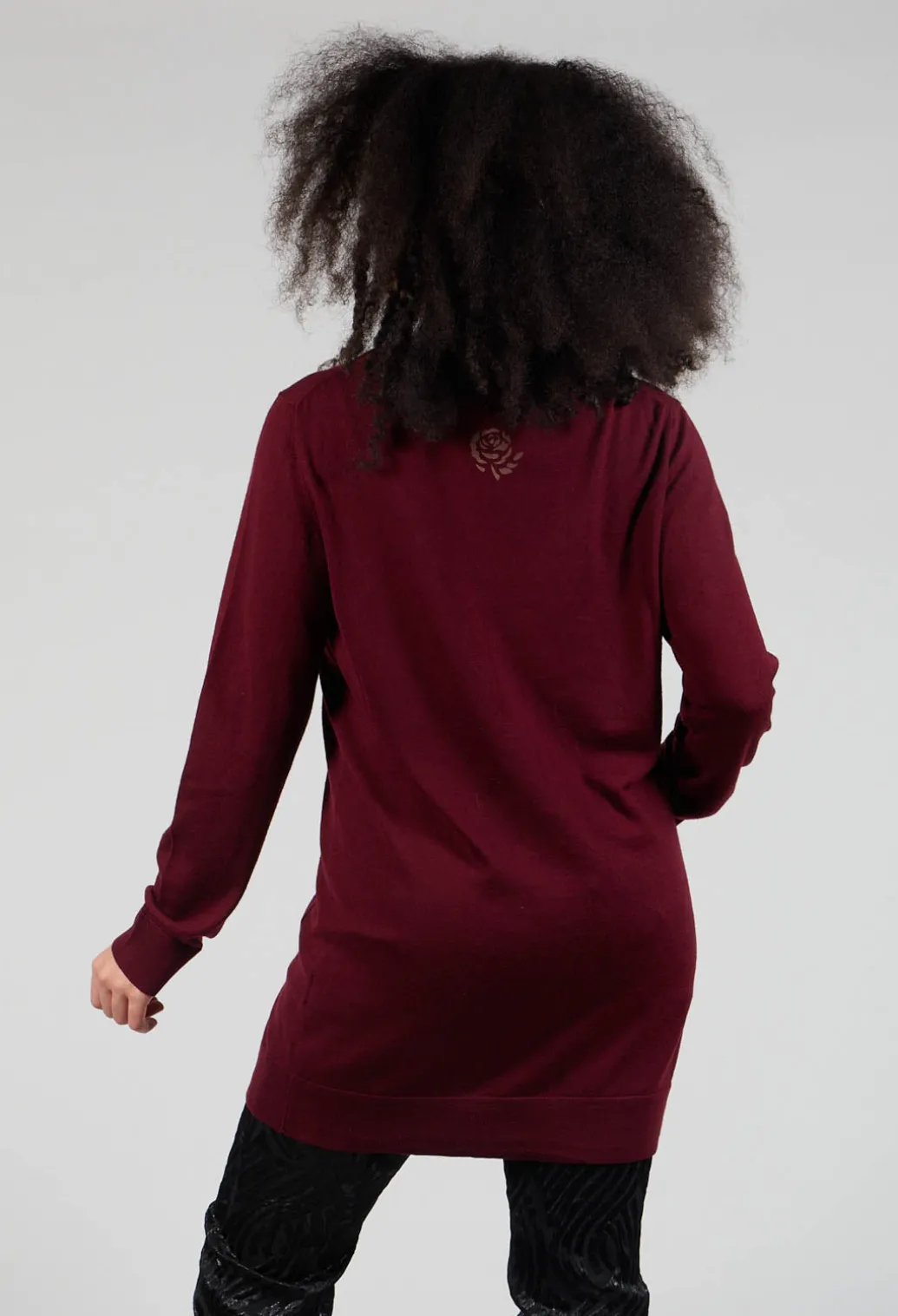Cardigan Knitted in Vinaccia RedGrap