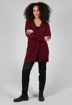 Cardigan Knitted in Vinaccia RedGrap