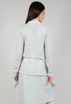 Cardigan with Lettering Detail in Grey Jacquard
