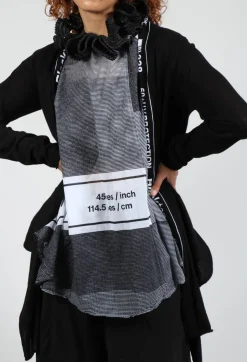 Cardigan with Lettering Detail in Black Jacquard