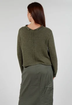 Cardigan with Motif in Camp Print