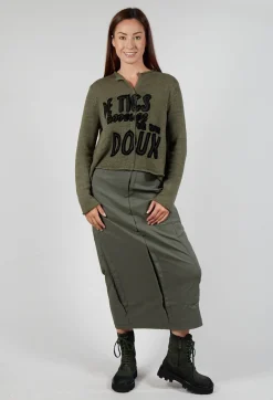 Cardigan with Motif in Camp Print