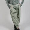 Cargo Style Balloon Trousers in Defender