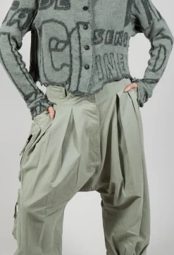 Cargo Style Balloon Trousers in Defender