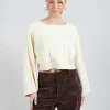 Carignan Cropped Jumper in Ecru