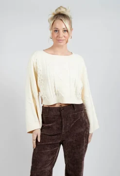 Carignan Cropped Jumper in Ecru