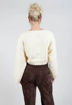 Carignan Cropped Jumper in Ecru