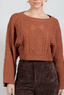 Carignan Cropped Jumper in Camel