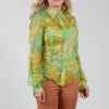 Carnival Shirt in Verde / Giallo / Rosa