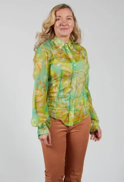Carnival Shirt in Verde / Giallo / Rosa