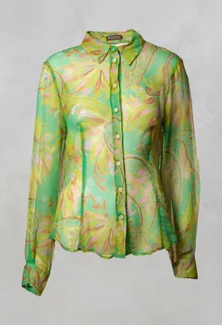 Carnival Shirt in Verde / Giallo / Rosa