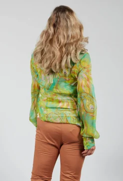 Carnival Shirt in Verde / Giallo / Rosa
