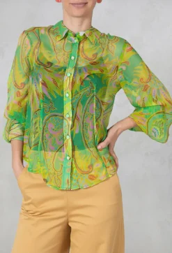 Carnival Shirt in Verde / Giallo / Rosa