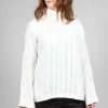 Cary Pleated Shirt in Cream