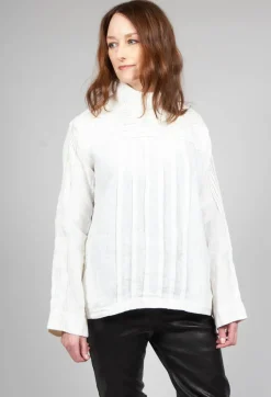 Cary Pleated Shirt in Cream