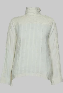 Cary Pleated Shirt in Cream