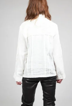 Cary Pleated Shirt in Cream