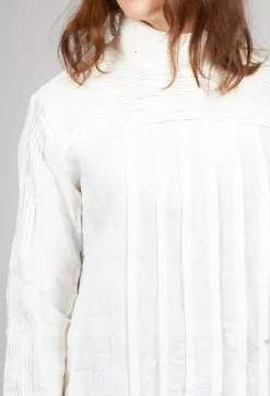 Cary Pleated Shirt in Cream
