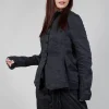 Cascade Collar Jacket in Blk Melange