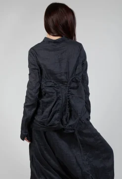 Cascade Collar Jacket in Blk Melange