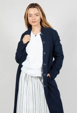 Cashmere Duster Coat in Abiss