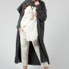 Cashmere Long Length Cardigan in Graphite