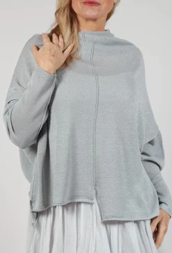 Casual Drop Shoulder Knit in Moon Sparkle