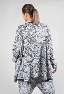 Casual Fit Jacket in Black Print