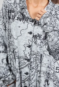 Casual Fit Jacket in Black Print