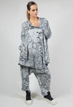 Casual Fit Jacket in Black Print