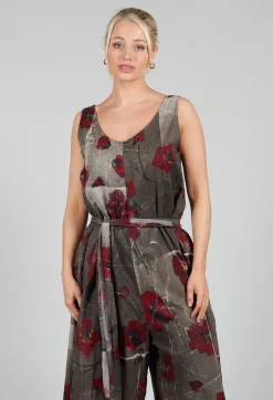 Ceila Printed Jumpsuit in Shitake Flower