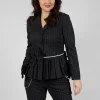 Ceremony Jacket in Black Pinstripe