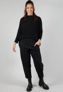 Cervo J Trousers in Nero 31319