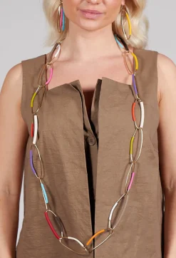 Chain Links Necklace in Multicolour