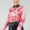 Chain Print Shirt in Pink
