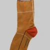 Check Design Socks in Bronze