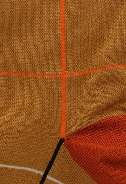 Check Design Socks in Bronze