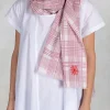 Check Print Scarf in Soft Pink