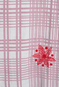 Check Print Scarf in Soft Pink