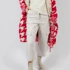 Check Print Trousers in Bone