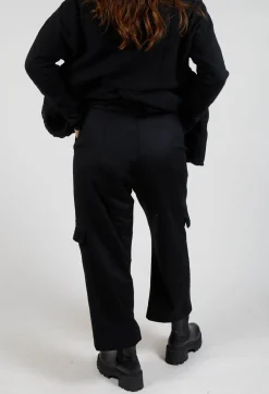 Check Print Trousers in Black