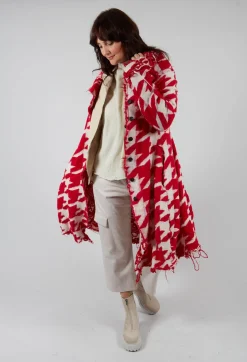 Check Print Trousers in Bone