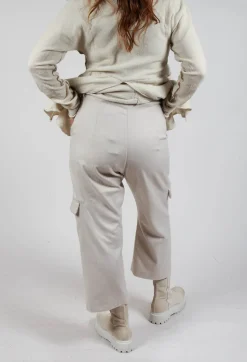 Check Print Trousers in Bone